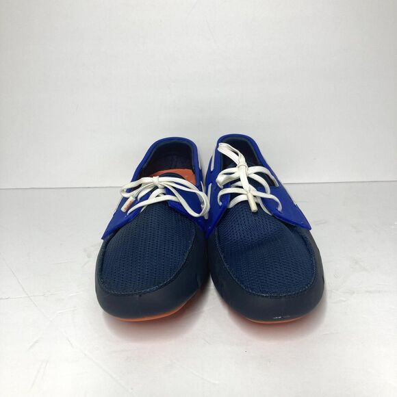 Swims Shoes Mens Size 9 Blue Orange Mesh Lace Up Loafers Water Resistant Comfort - Picture 3 of 15